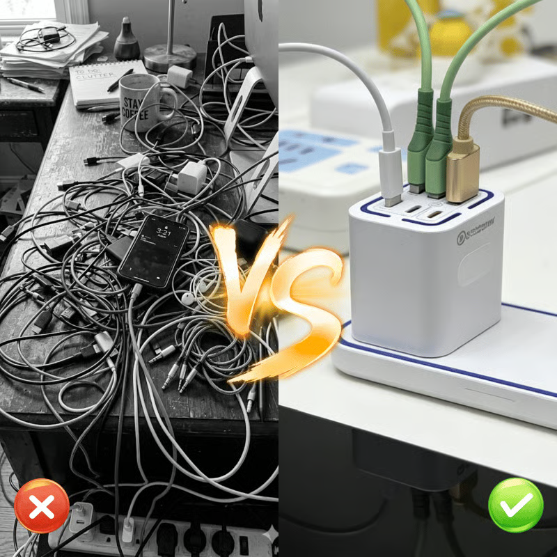 🔥 70% OFF Today 🔋 50W Multi-Port Fast Charger with Smart Fast Charging