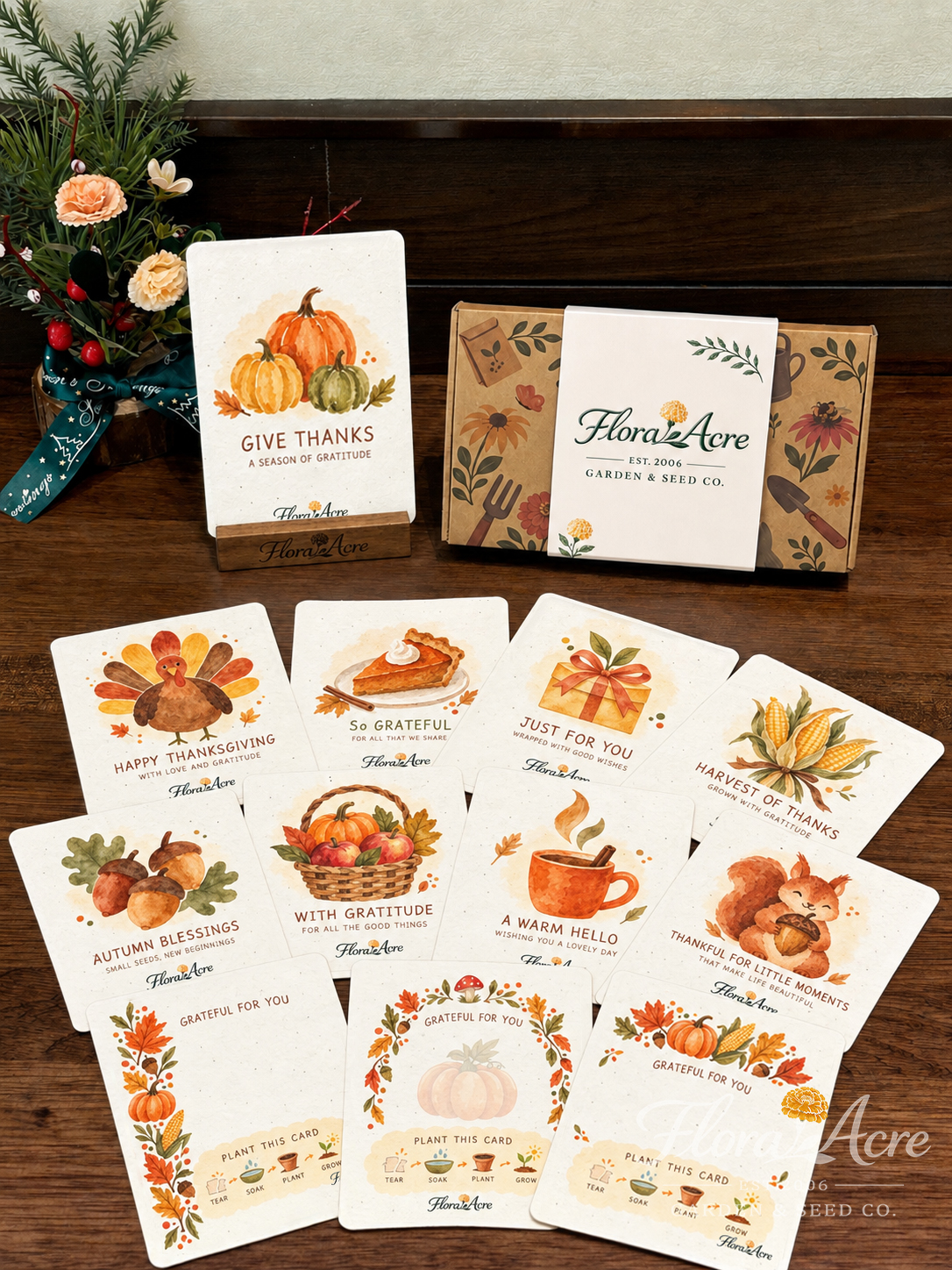 ✨Early Holiday Sale 45% OFF🌱Eco-Friendly  Plantable Thanksgiving Cards
