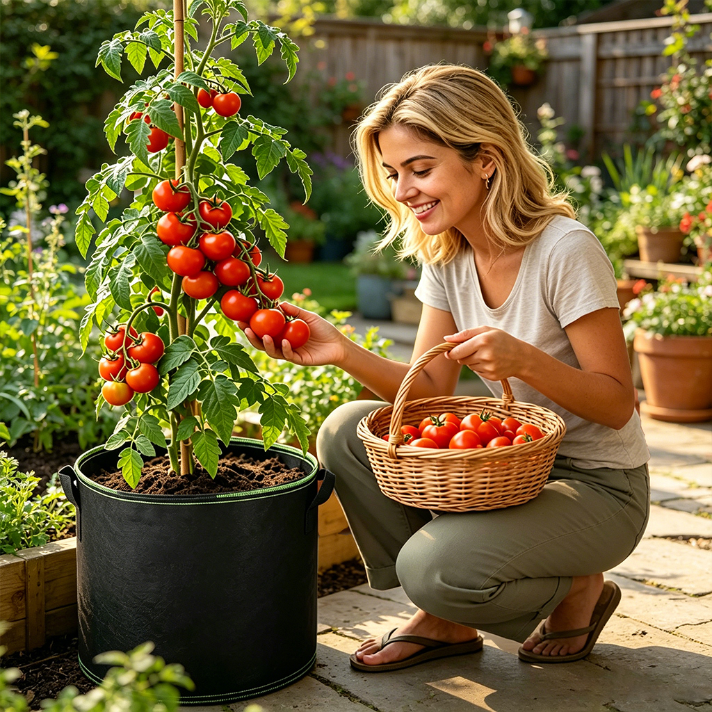 🌱 5-Pack 5 Gallon Grow Bags - Healthier Plants & Better Harvest 🍅