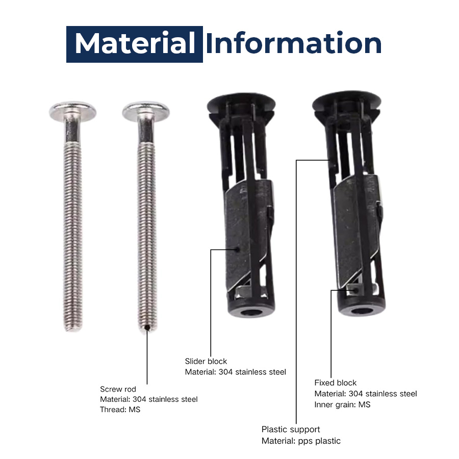 🔥Last Day 68% OFF🔥Heavy Duty Toilet Seat Fastener Bolt Kit (A Set of 2 Pcs)