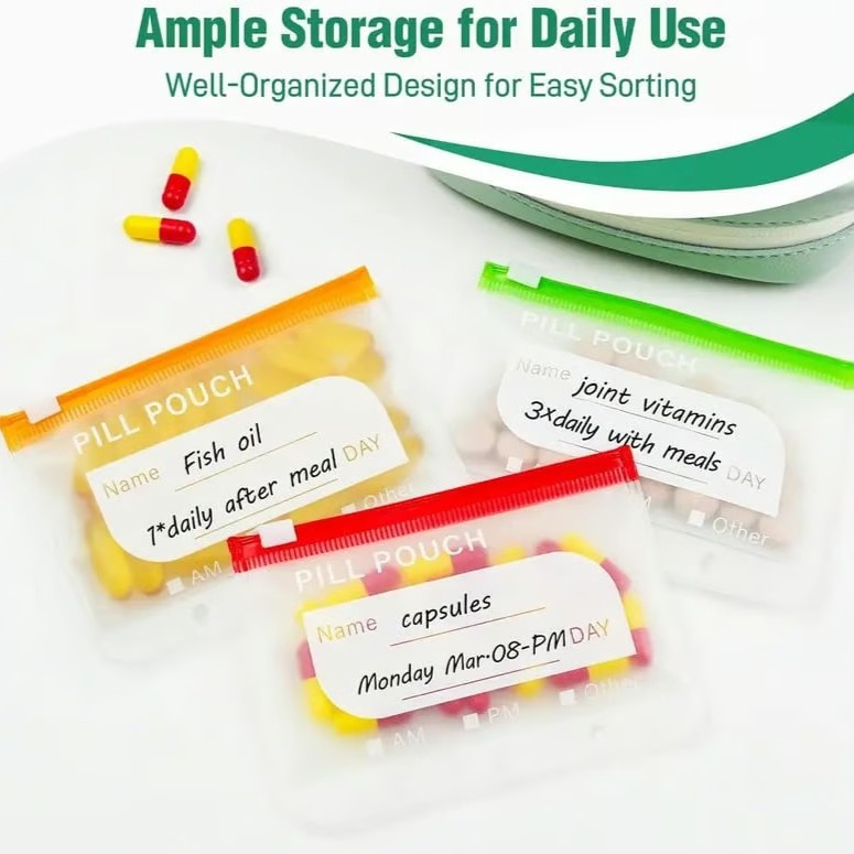 🔥 65% OFF – Waterproof Pill Pouch Set 💊 | 7–14 Day Travel Organizer for Meds & Vitamins ✈️