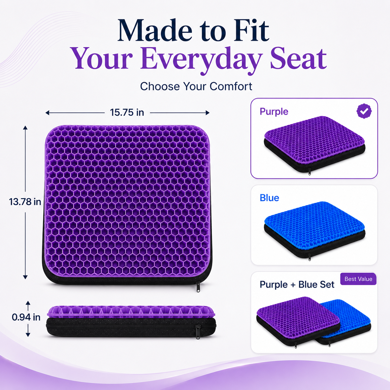  🔥70% OFF - ✨ Ergonomic Silicone Seat Cushion