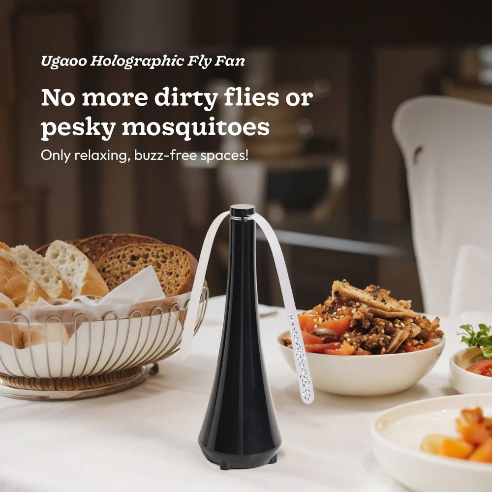 Keep Flies Away Tabletop Fan – Quiet & Cordless Dining Protection