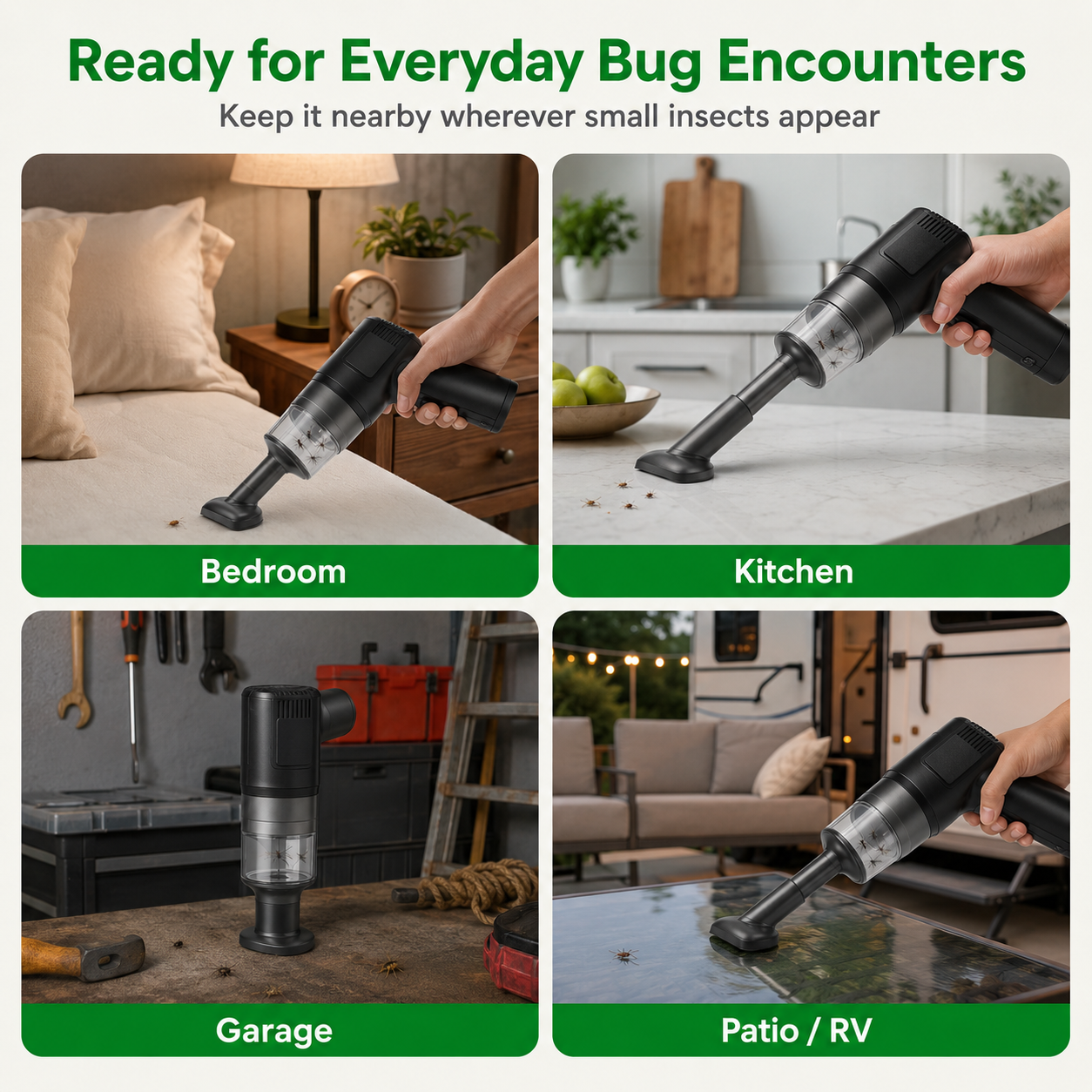 🔥 70% OFF -USB-C Rechargeable Bug Vacuum Catcher – No-Touch Spider & Insect Remover