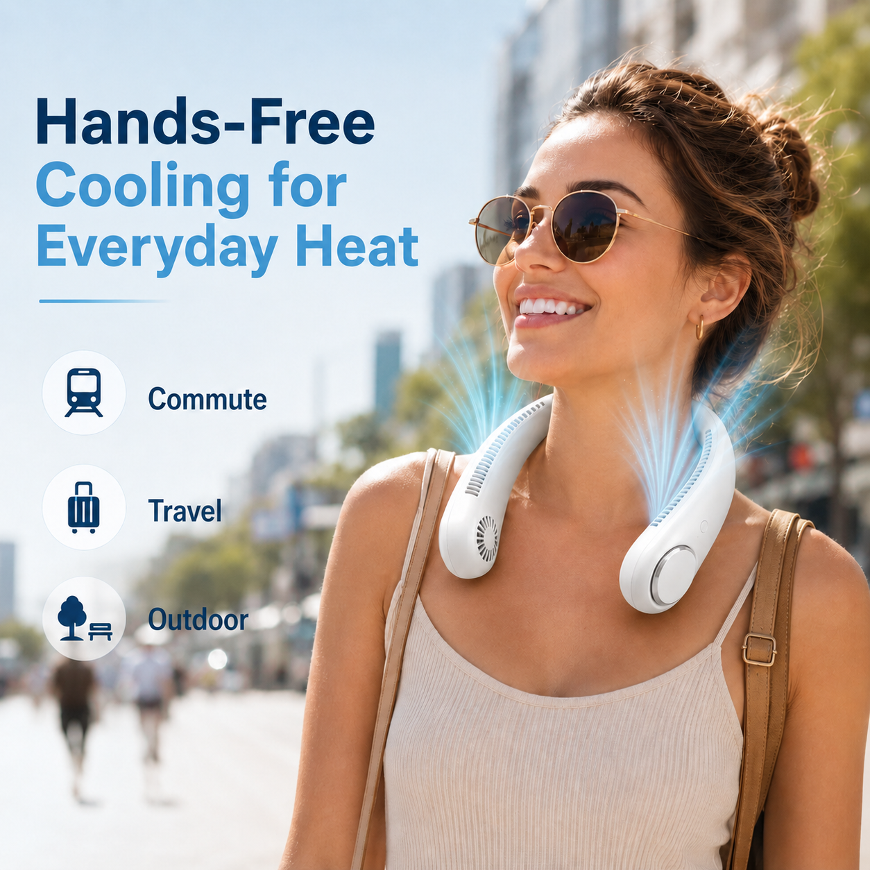 🔥75% OFF- Wearable Bladeless Neck Fan
