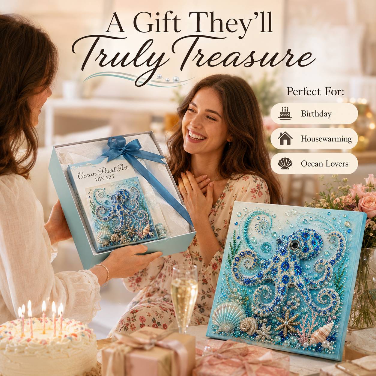 🔥 Last Day 70% OFF - 🌊✨ Ocean Theme Pearl Art DIY Kit