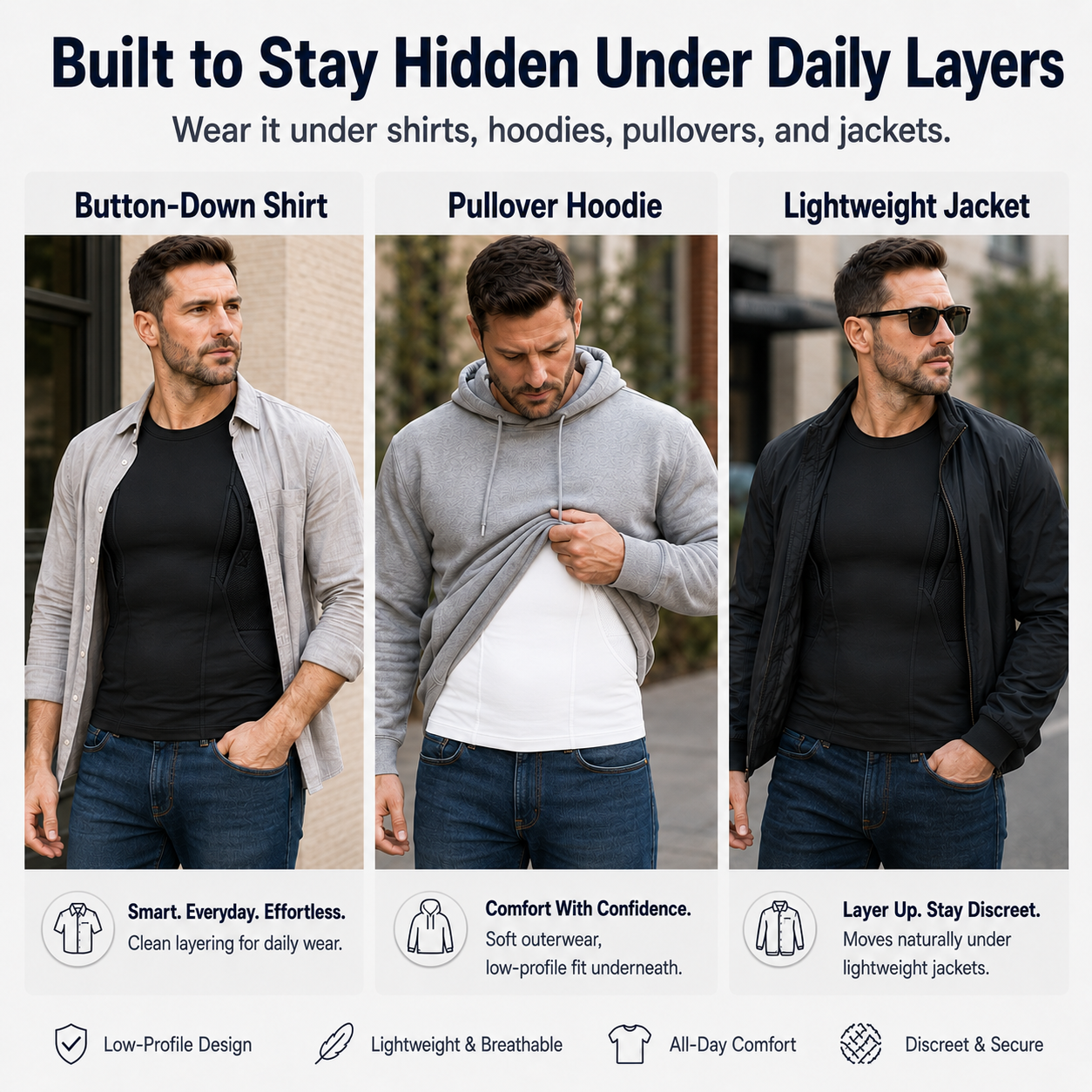 Short-Sleeve Concealed Carry Compression Tee