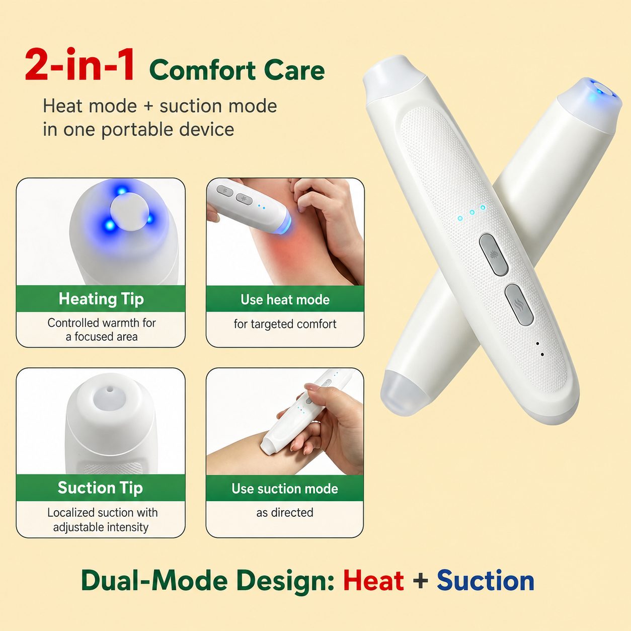 🔥 Last Day 70% OFF - 🦟2-in-1 Bug Bite Relief Tool – Controlled Heat & Adjustable Suction