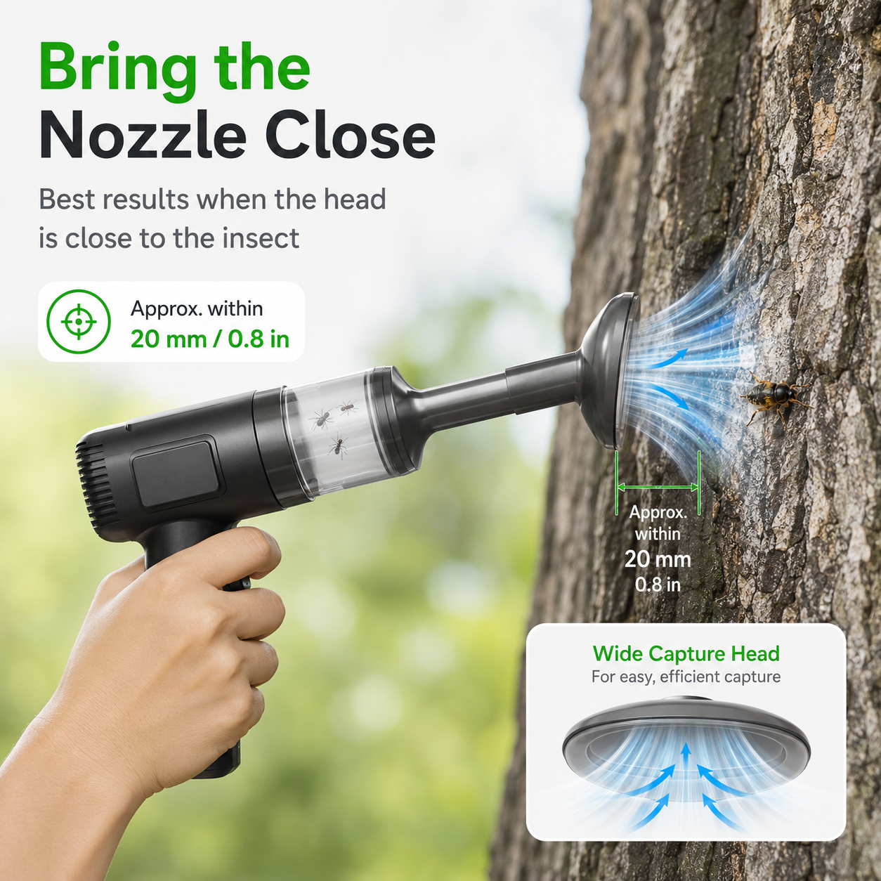 🔥 70% OFF -USB-C Rechargeable Bug Vacuum Catcher – No-Touch Spider & Insect Remover