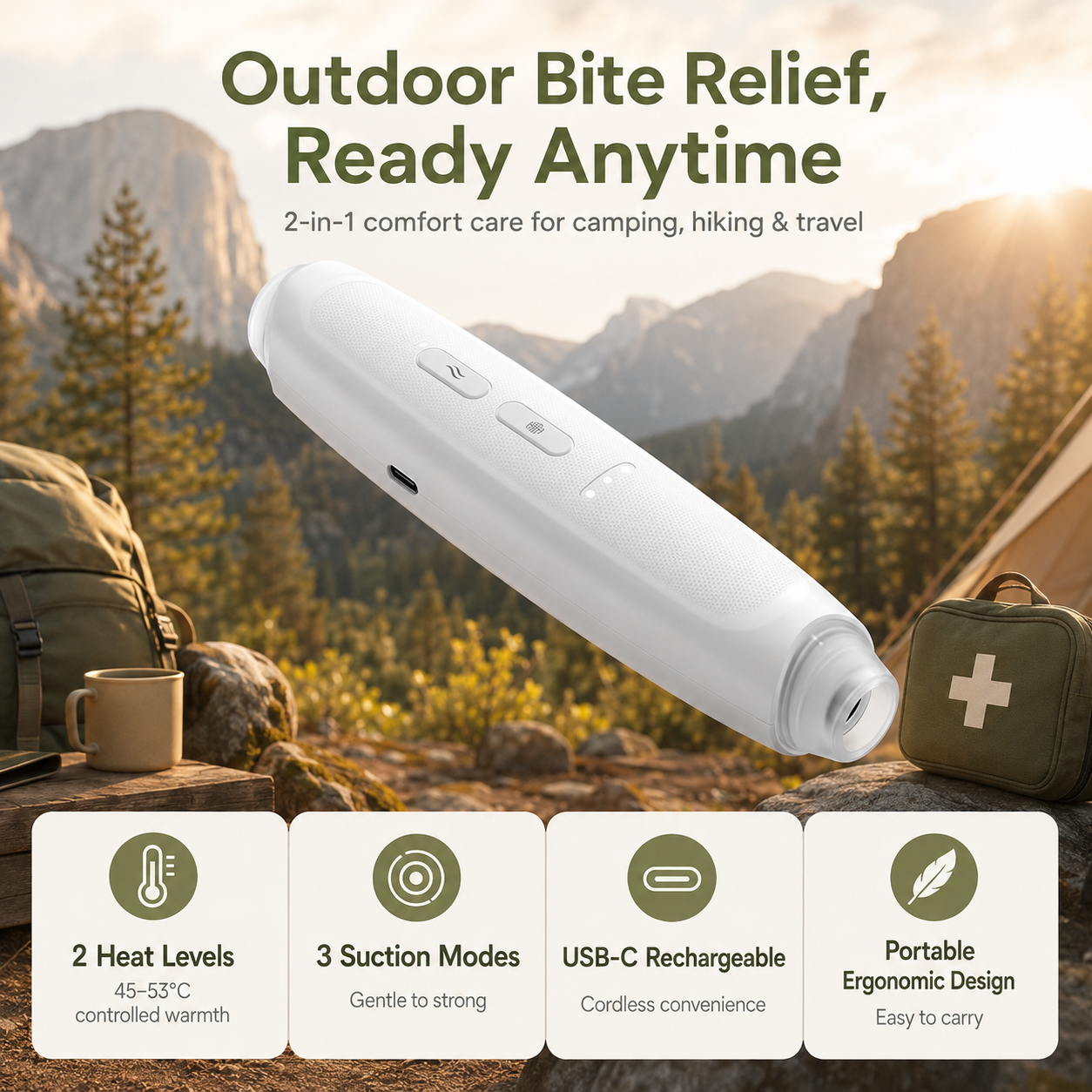 🔥 Last Day 70% OFF - 🦟2-in-1 Bug Bite Relief Tool – Controlled Heat & Adjustable Suction