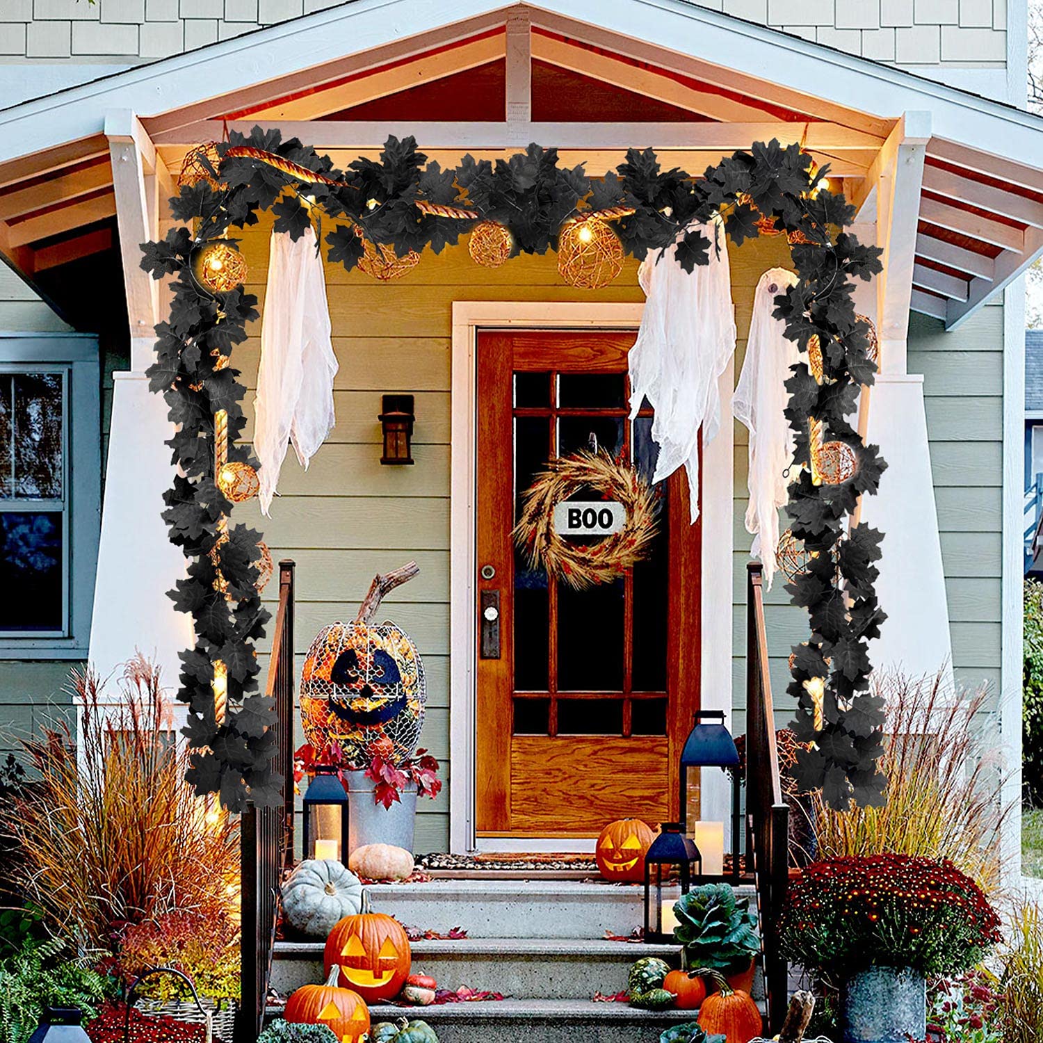 🔥Hot Sale 60% OFF - Artificial Maple Leaf Autumn Garland🍁