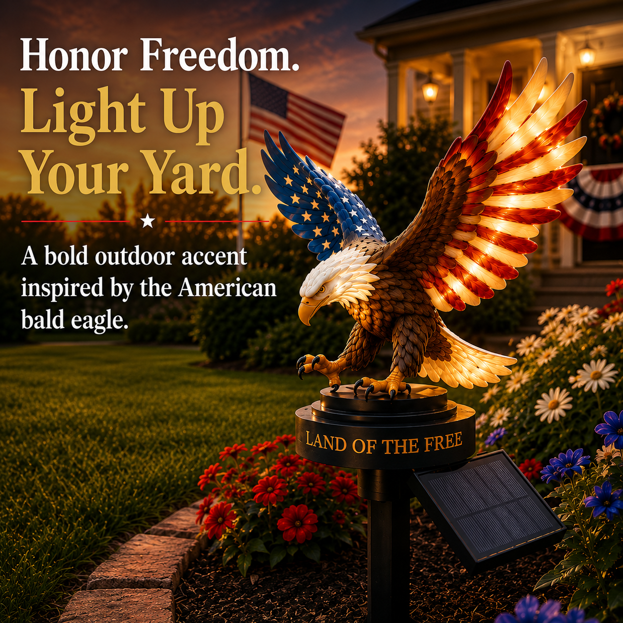 🔥 80% OFF - 🦅Solar Eagle Garden Light