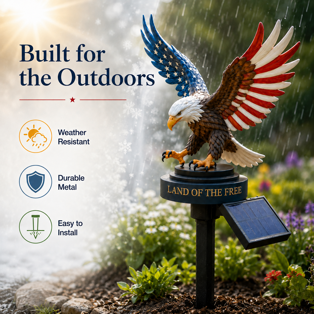 🔥 80% OFF - 🦅Solar Eagle Garden Light