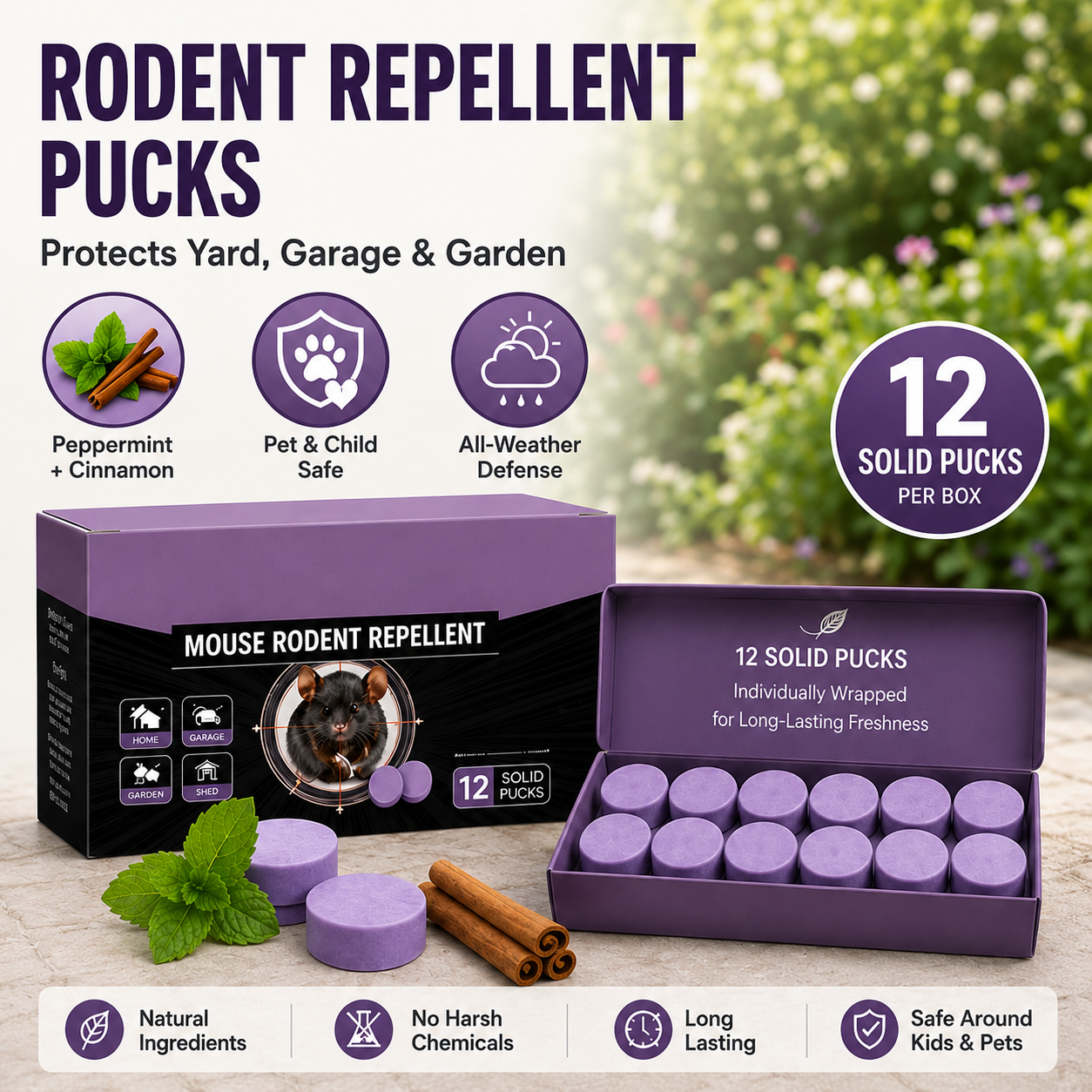 🔥70% OFF - 💊All-Natural Peppermint & Cinnamon Pest & Rodent Repellent Pucks