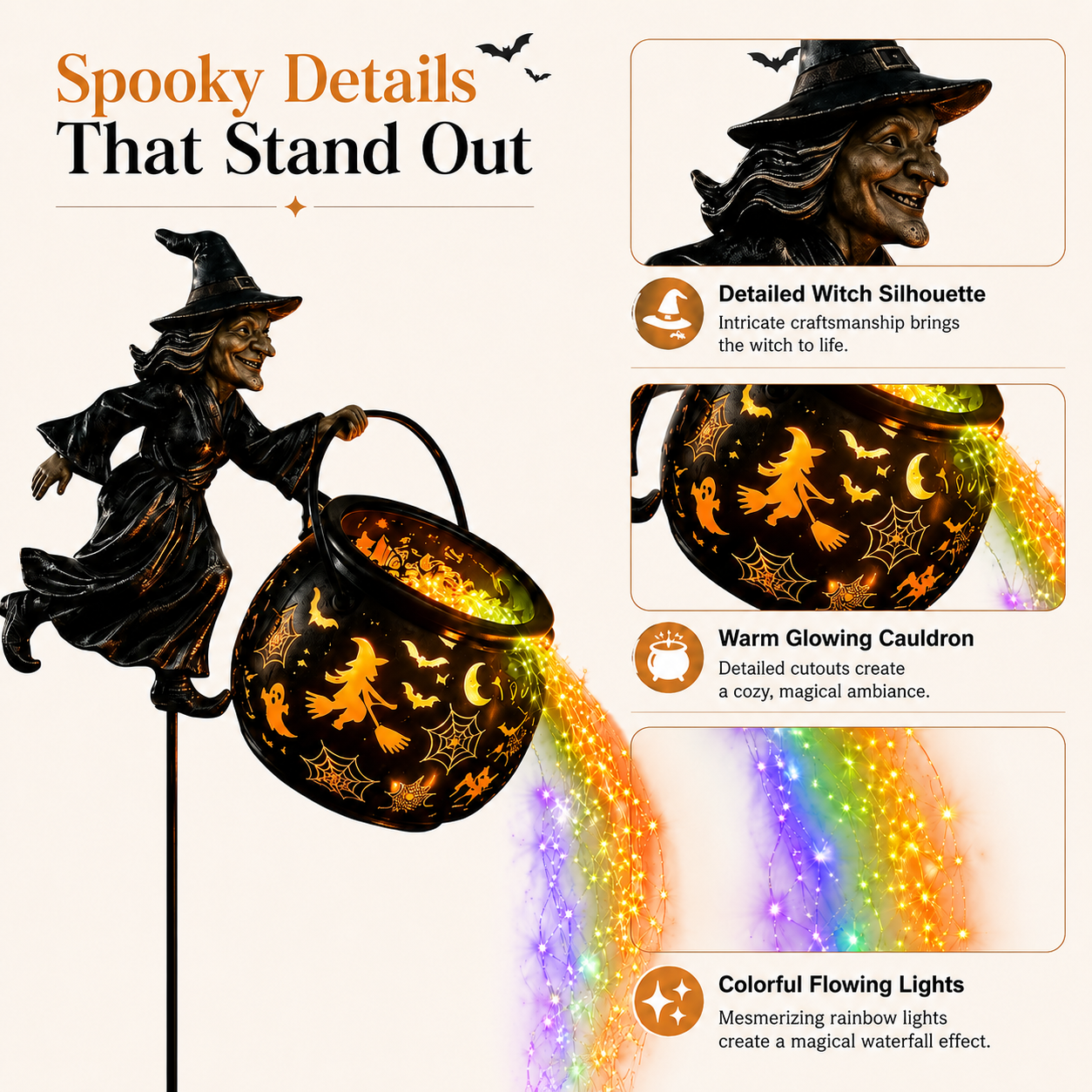 💥LAST DAY 70% OFF - 🎃🧙‍♀️ Halloween Witch Cauldron Projection Garden Light – 🔥 Buy 2 Free Shipping