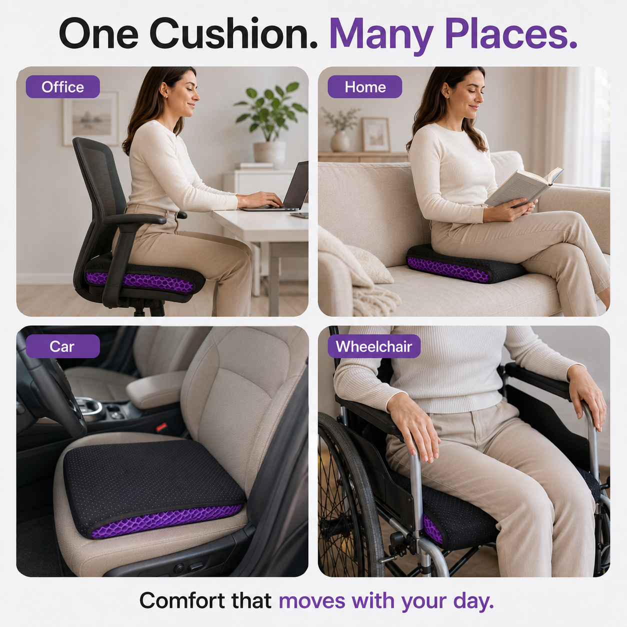  🔥70% OFF - ✨ Ergonomic Silicone Seat Cushion