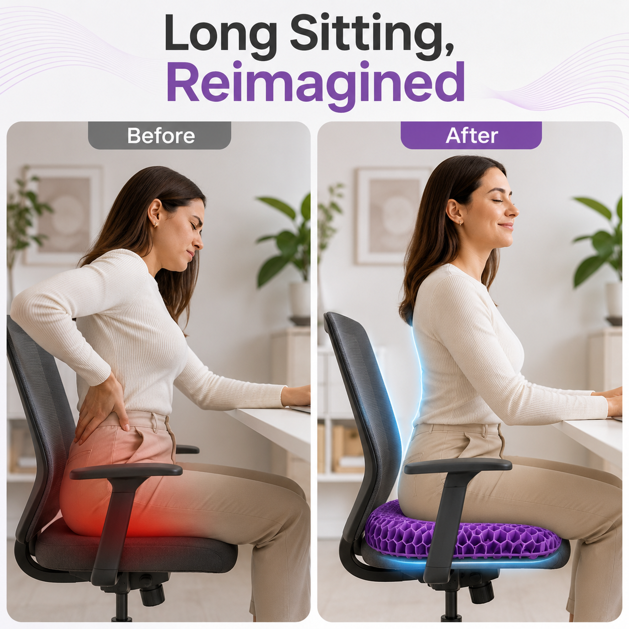  🔥70% OFF - ✨ Ergonomic Silicone Seat Cushion 