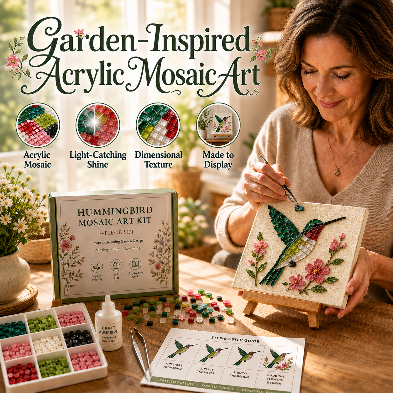 🔥 HOT SALE 70% OFF ✨ Garden-Inspired DIY Mosaic Art Kit