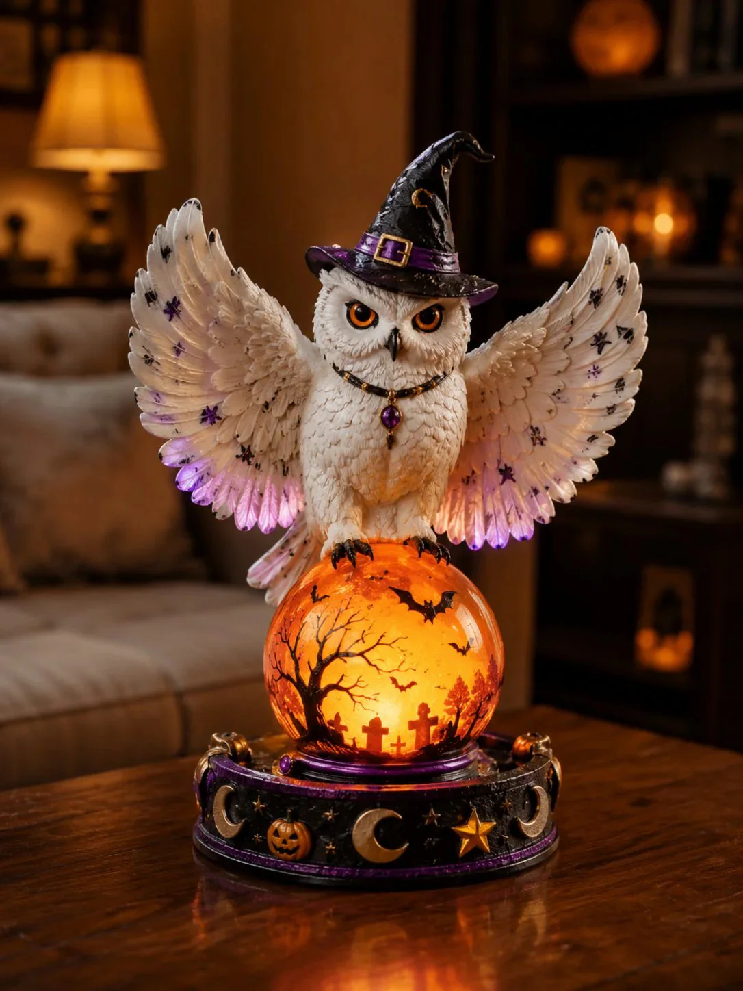 🔥 Last Day 49% OFF🎃Halloween Raven Crystal Ball Lighted Decor👻