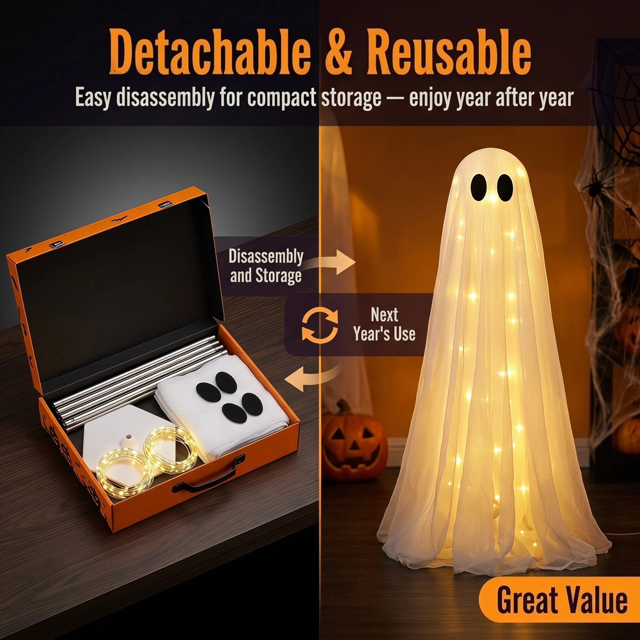 🔥Final Day Clearance 65% OFF🔥DIY Light Up Ghost Kit 👻