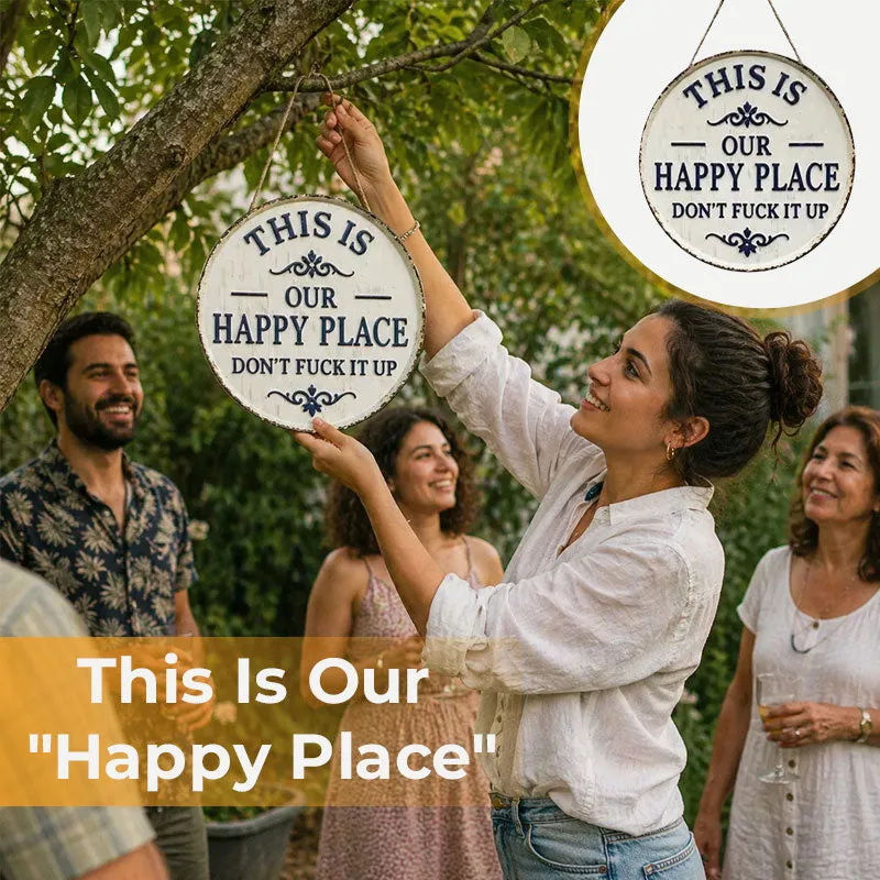 🔥Last Day Sale-60% Off -“This Is Our Happy Place” Hanging Sign