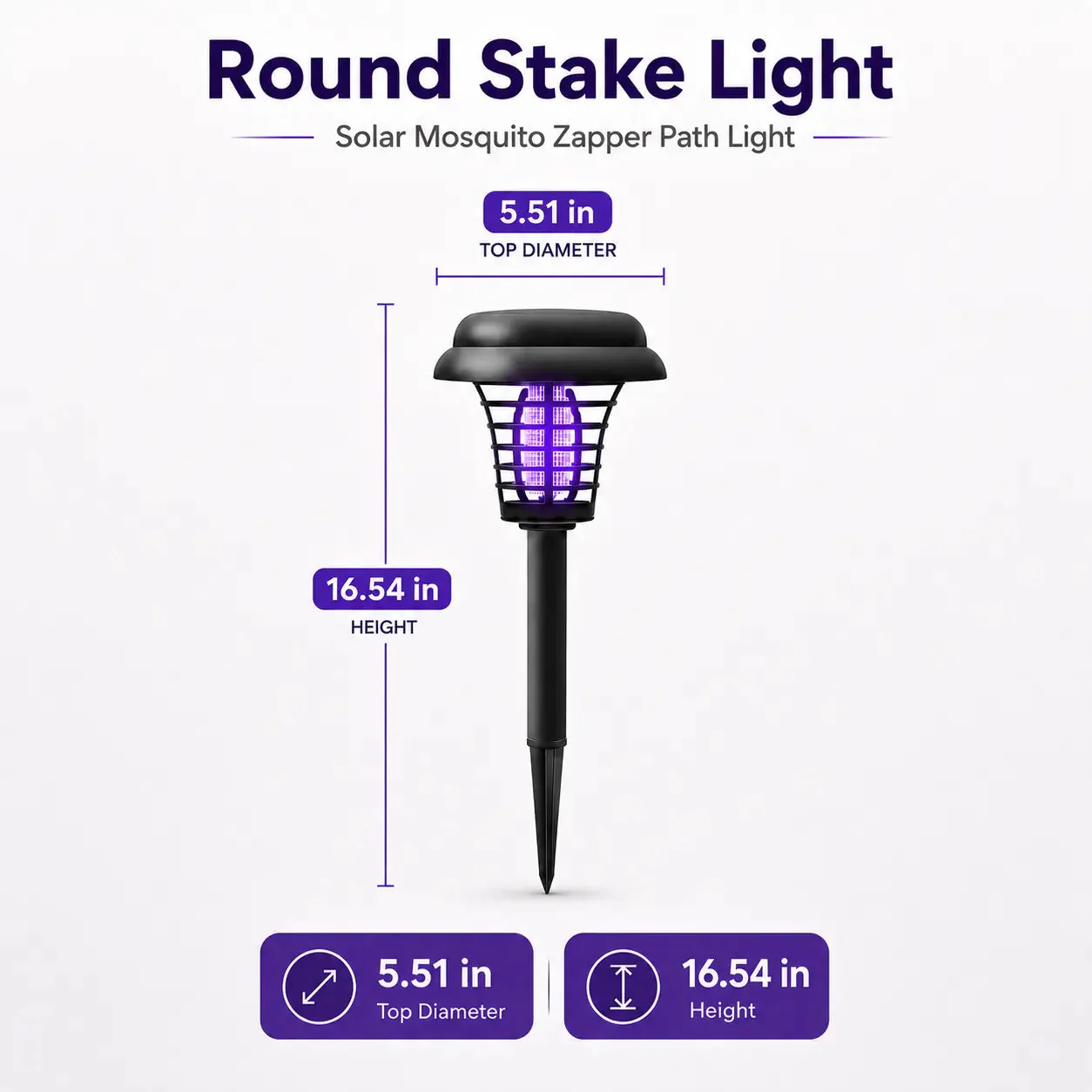 Solar Mosquito Zapper Light