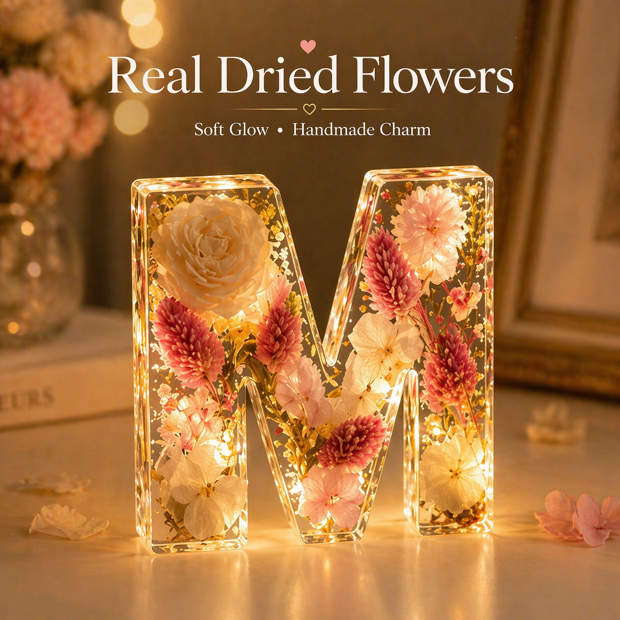 🎁Mother’s Day Sale 60% Off-🌸Personalized Floral Letter Night Light