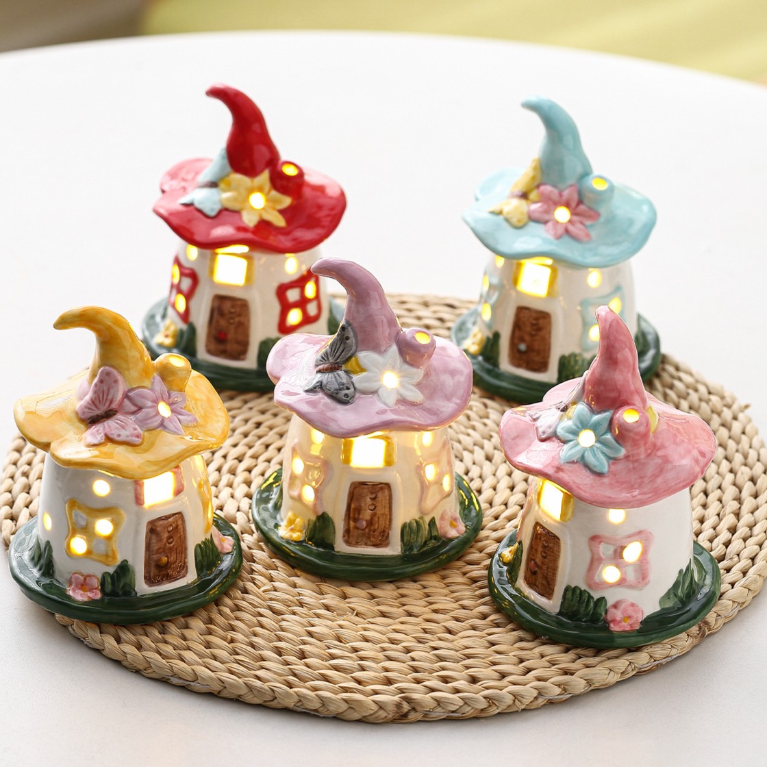 Fairy Hat Mini Night Light Cottage Lamp