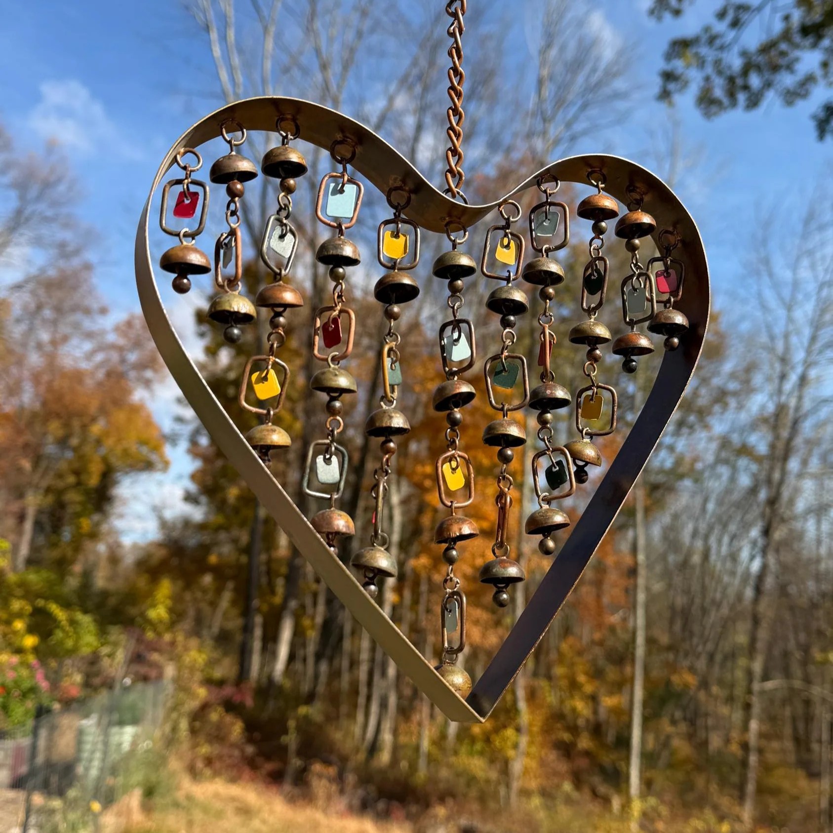 Heart with Dangles Wind Chime
