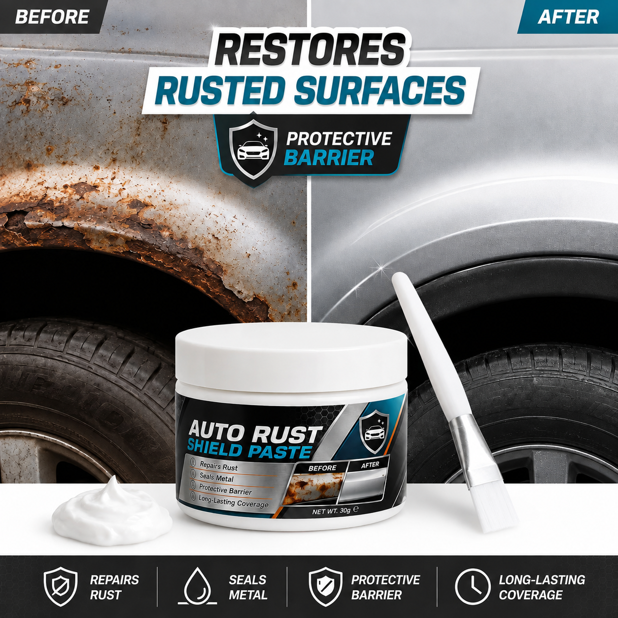 🔥 75% OFF 🛡️ Auto Rust Repair & Protection Paste