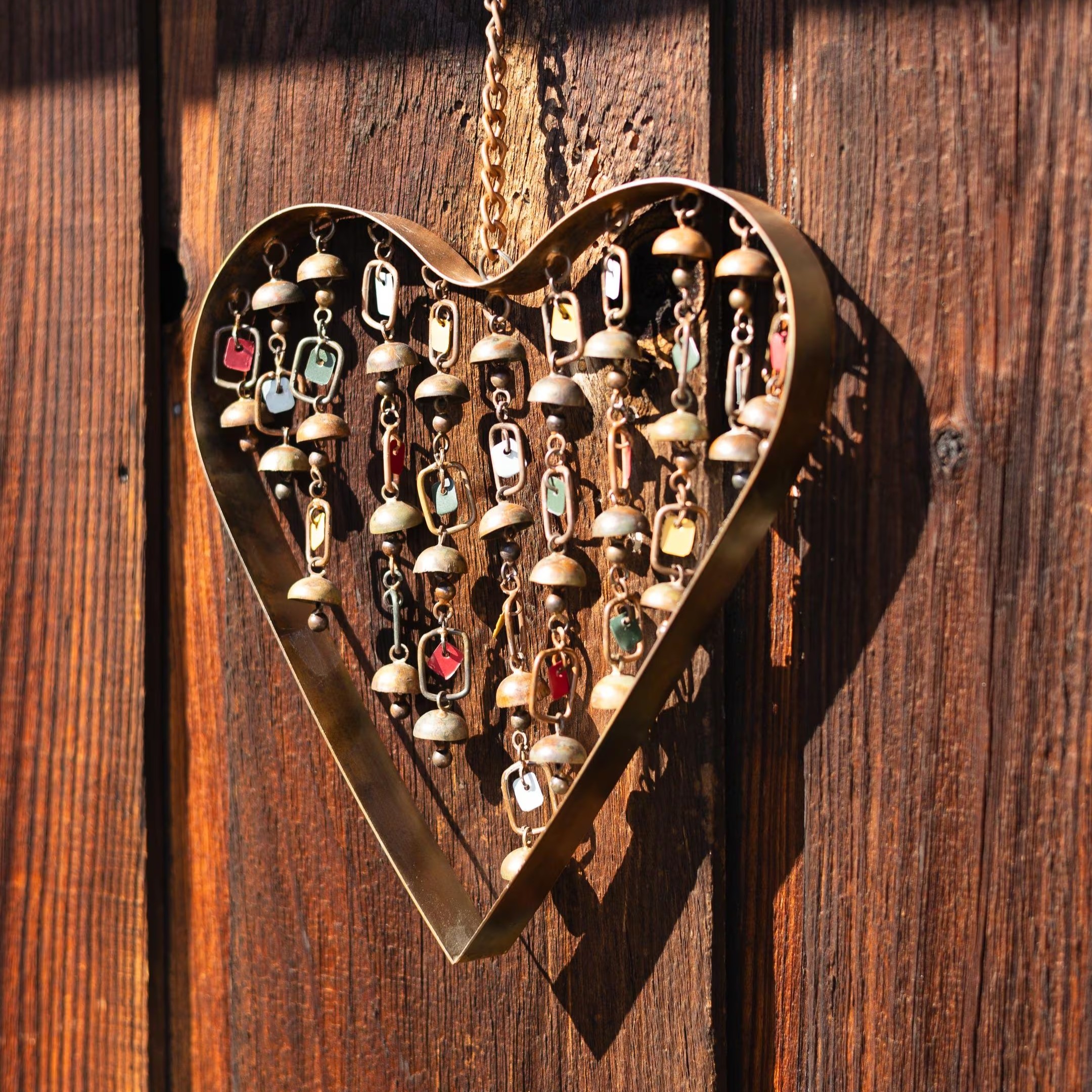 Heart with Dangles Wind Chime