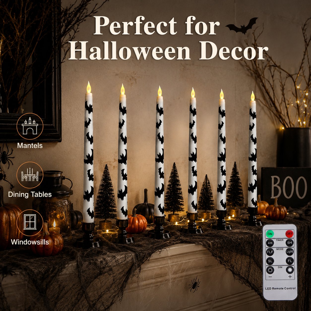 💥 60% OFF ⭐Spooky Bat Candles That Glow Like Real Flames — Without the Fire 🕯️