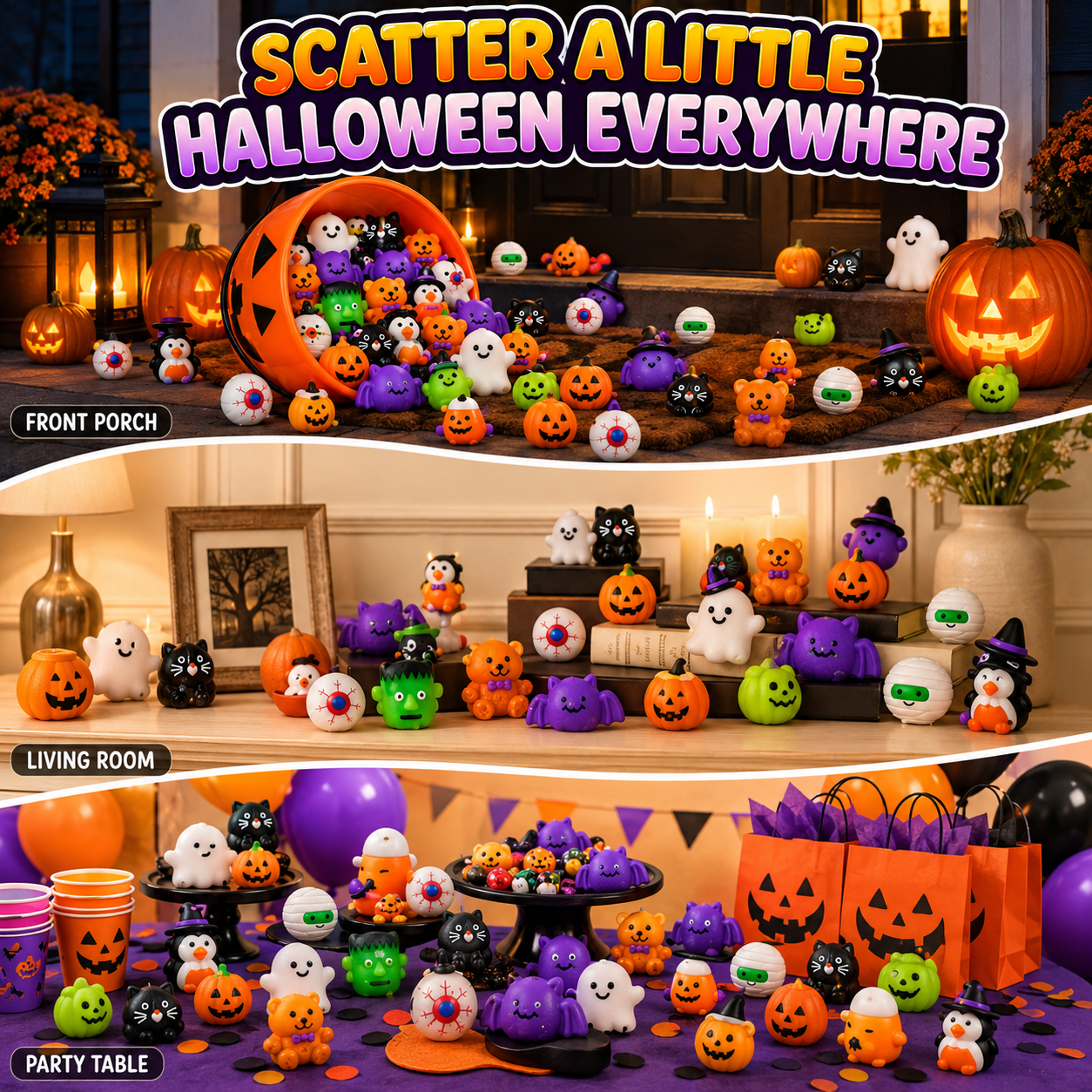 🔥Last Day 70% OFF - 🎃 30PCS Halloween Mochi Squishy Toys