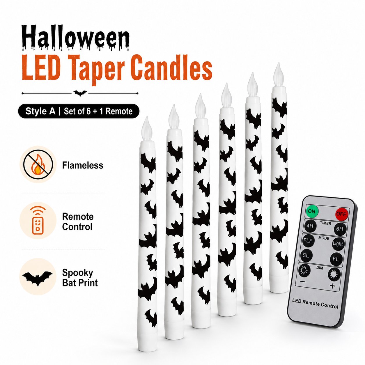 💥 60% OFF ⭐Spooky Bat Candles That Glow Like Real Flames — Without the Fire 🕯️