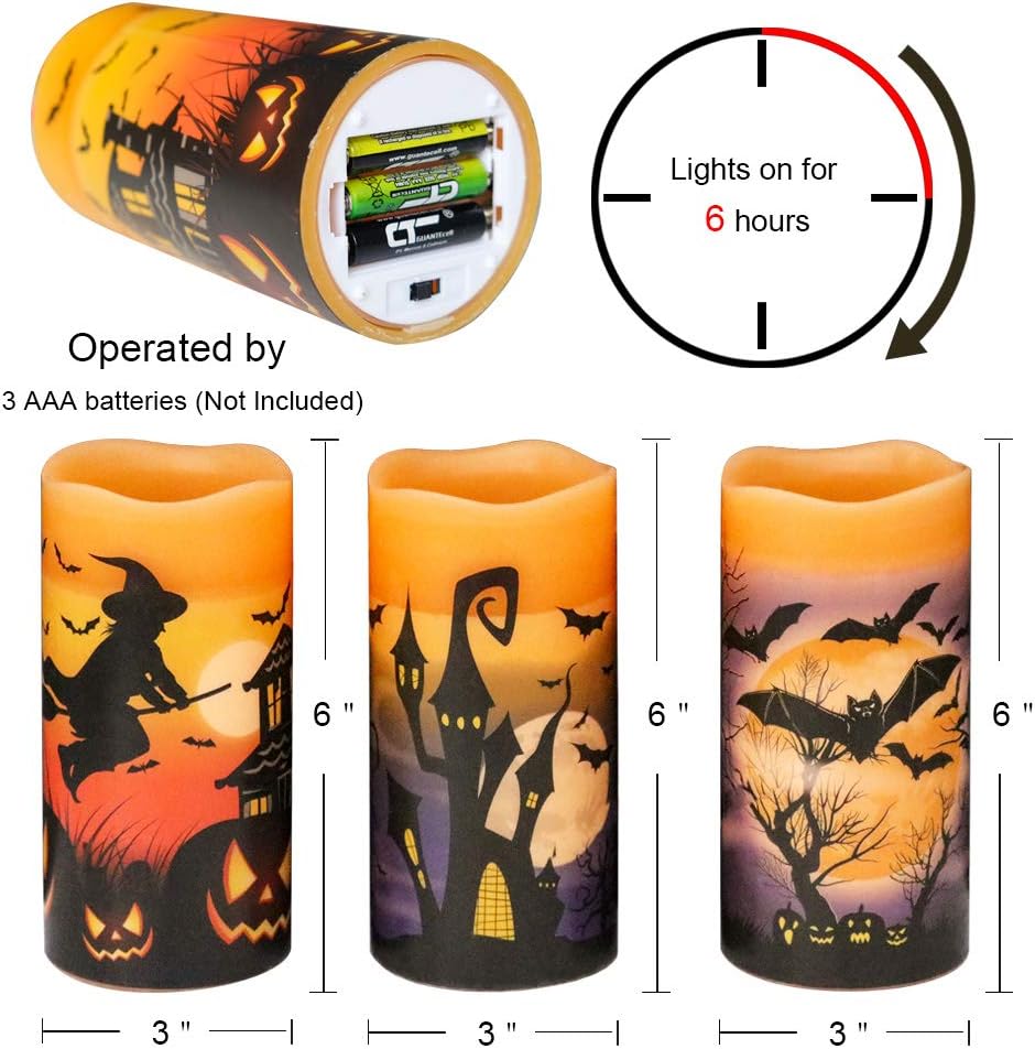 🔥 Massive 60% OFF-🕯️ Halloween Flameless Flickering Candle Set