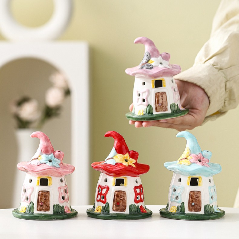 Fairy Hat Mini Night Light Cottage Lamp