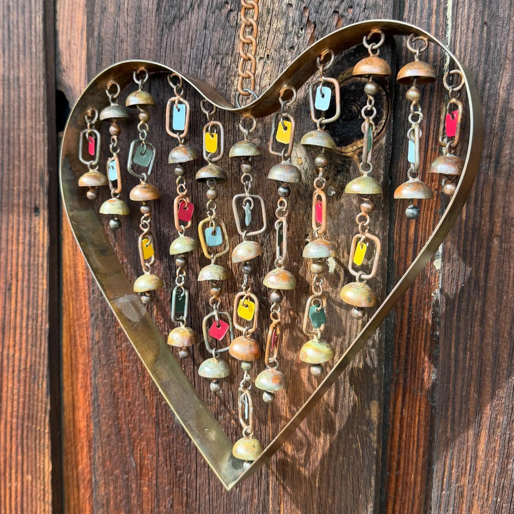 Heart with Dangles Wind Chime