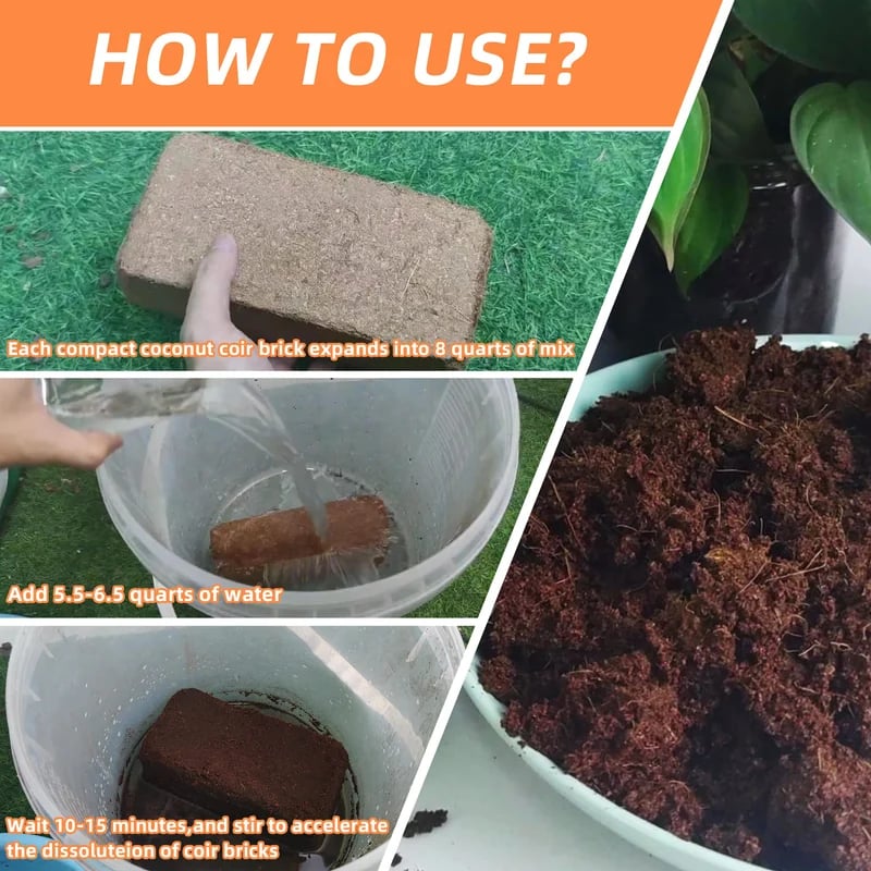 🔥 LAST DAY 60% OFF  - 🔥Premium Organic Coconut Coir Bricks for Plants(Collected from Pacific island countries)