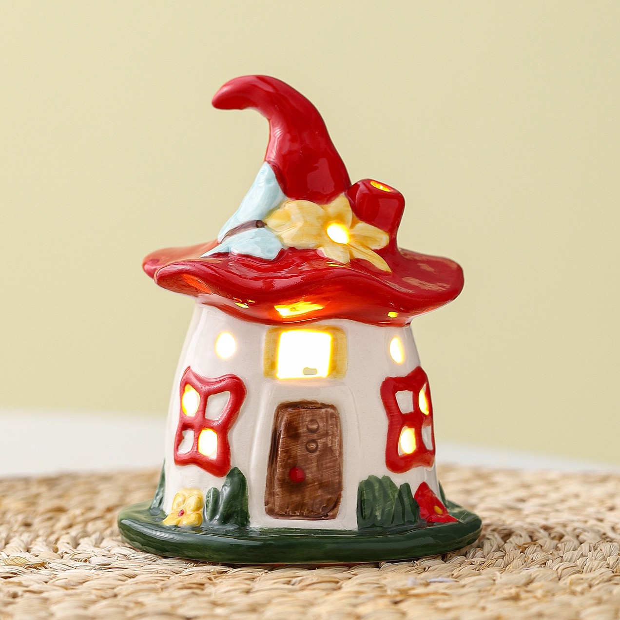Fairy Hat Mini Night Light Cottage Lamp