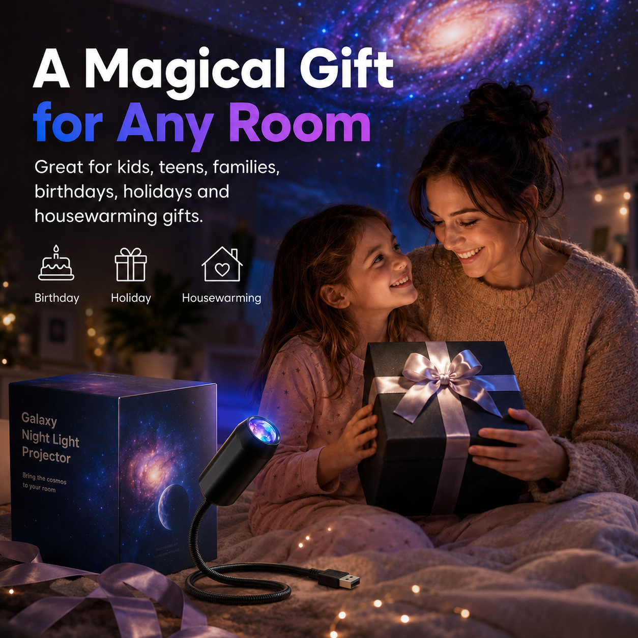 ⏰ Last Day Promotion 70％OFF -💫 Smart Holographic Star Projector