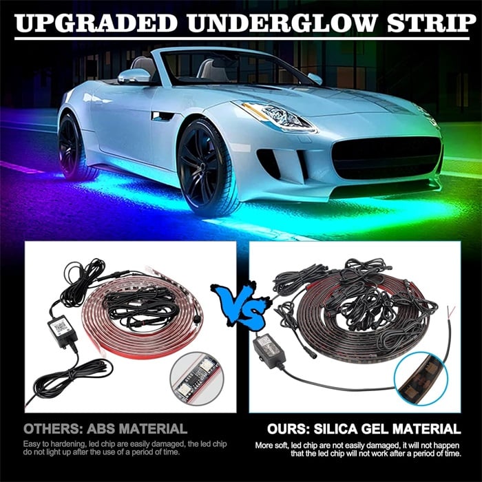 🔥 2025 Car Chassis Flexible RGB Waterproof LED Strip Lights (4PCS)