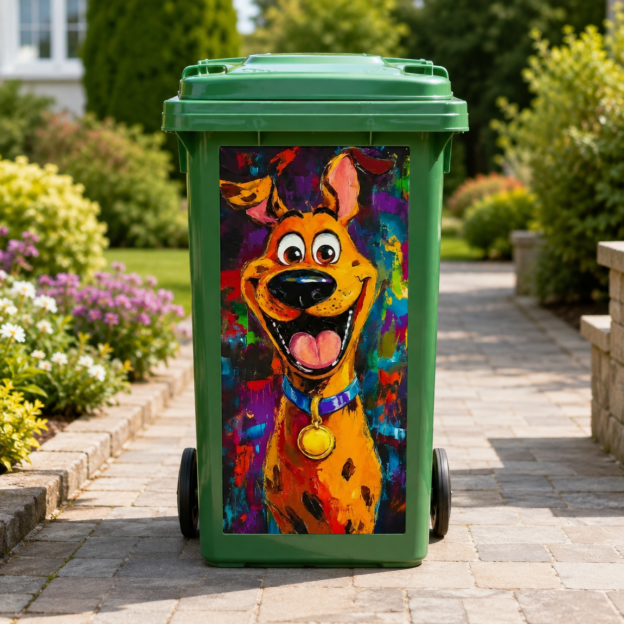 🔥70% OFF Today - Creative Trash Can Sticker with Colourful Cartoon ✨