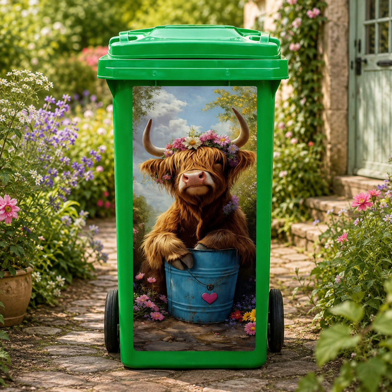 🔥70% OFF Today - Creative Trash Can Sticker with Colourful Cartoon ✨