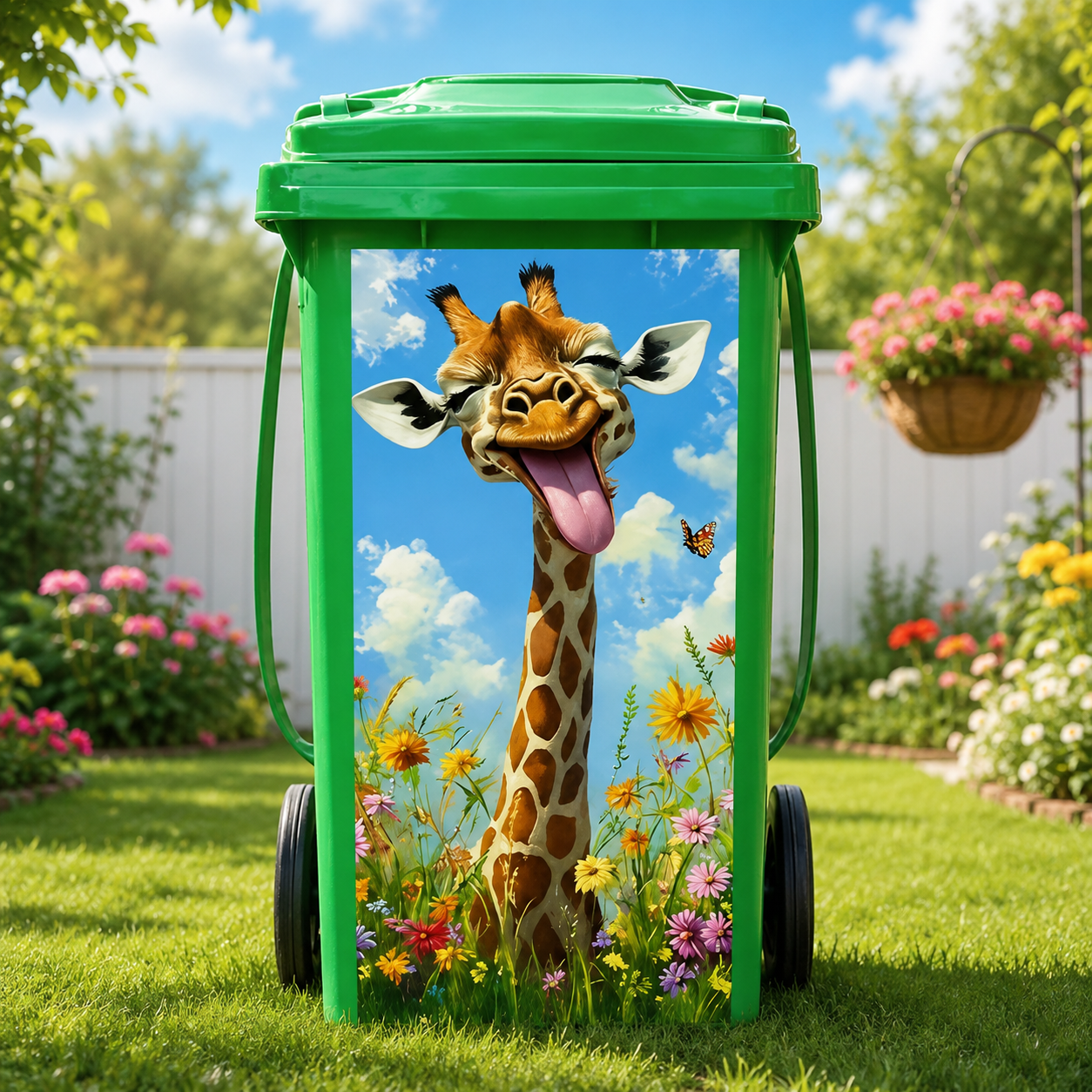 🔥70% OFF Today - Creative Trash Can Sticker with Colourful Cartoon ✨