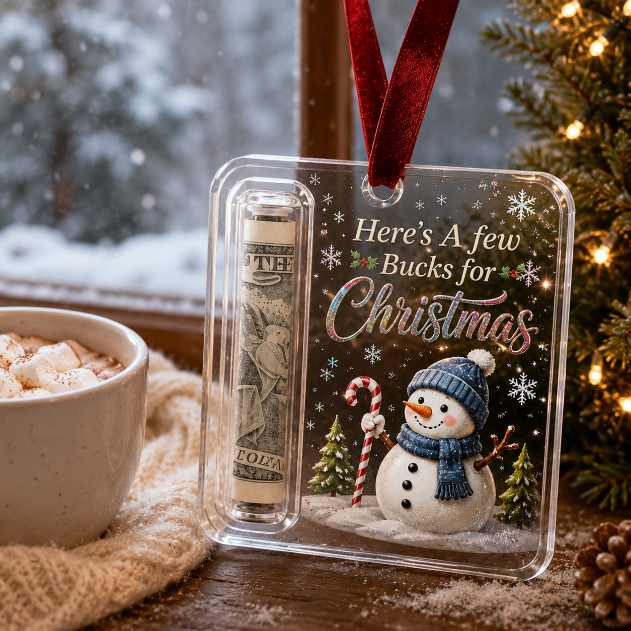 🔥 75% OFF Today - 🎄Christmas Cash Gift Ornament - Make Cash Feel Like A Real Christmas Gift 💵