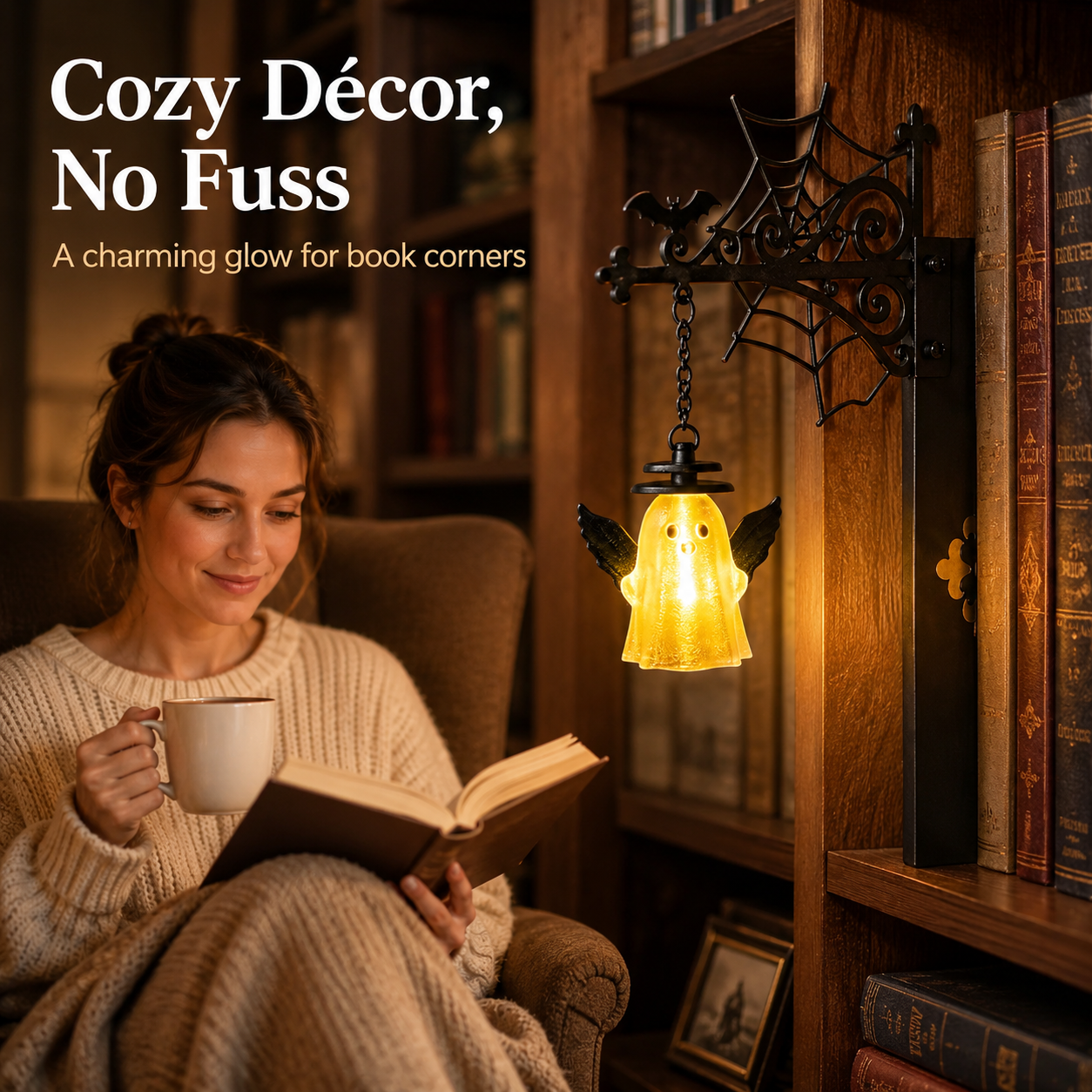 💥 75% OFF 🏮 Vintage Hanging Bookshelf Lantern 📚