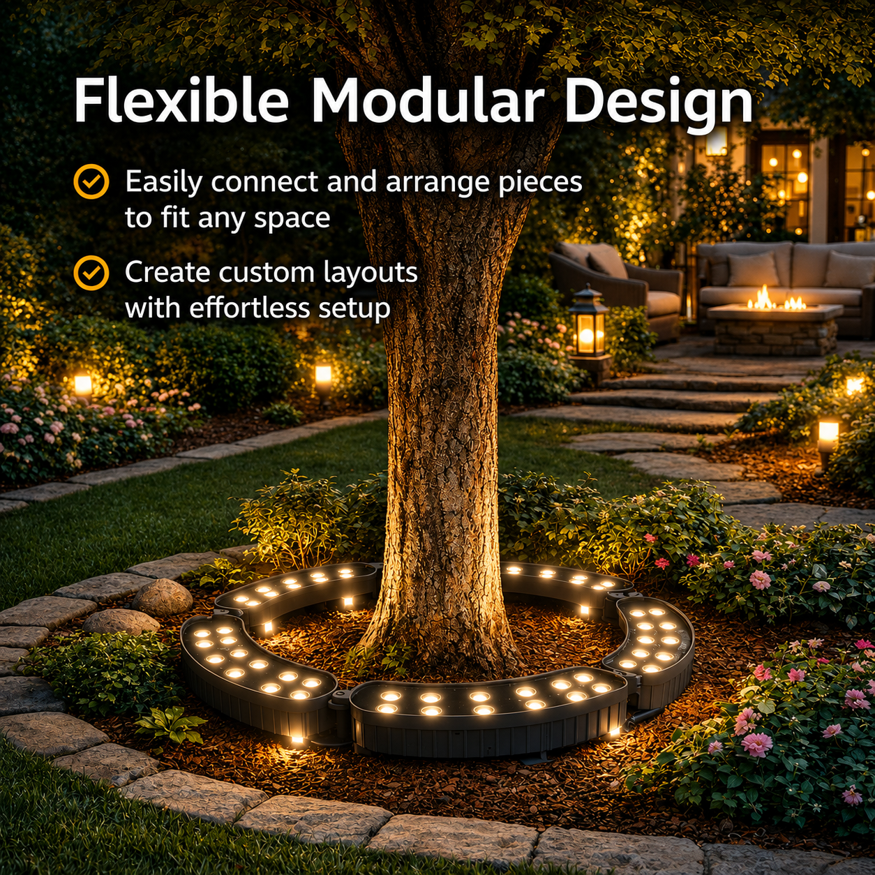 🔥 75% OFF 🌳 DIY Modular Outdoor Ring Tree Light