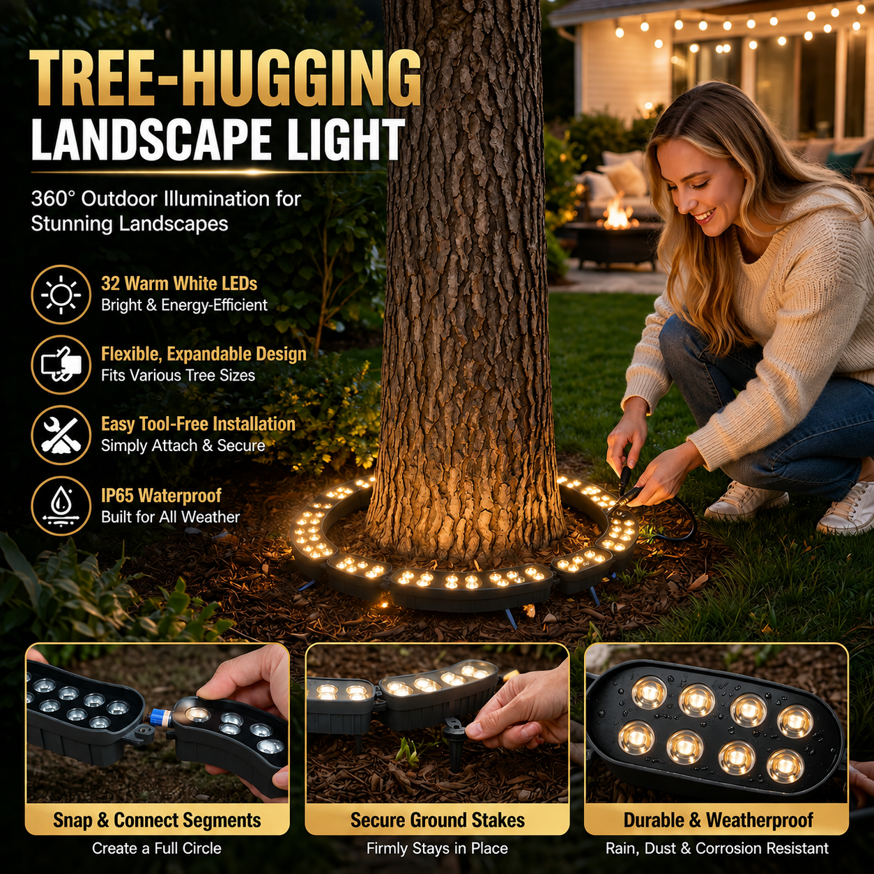 🔥 75% OFF 🌳 DIY Modular Outdoor Ring Tree Light