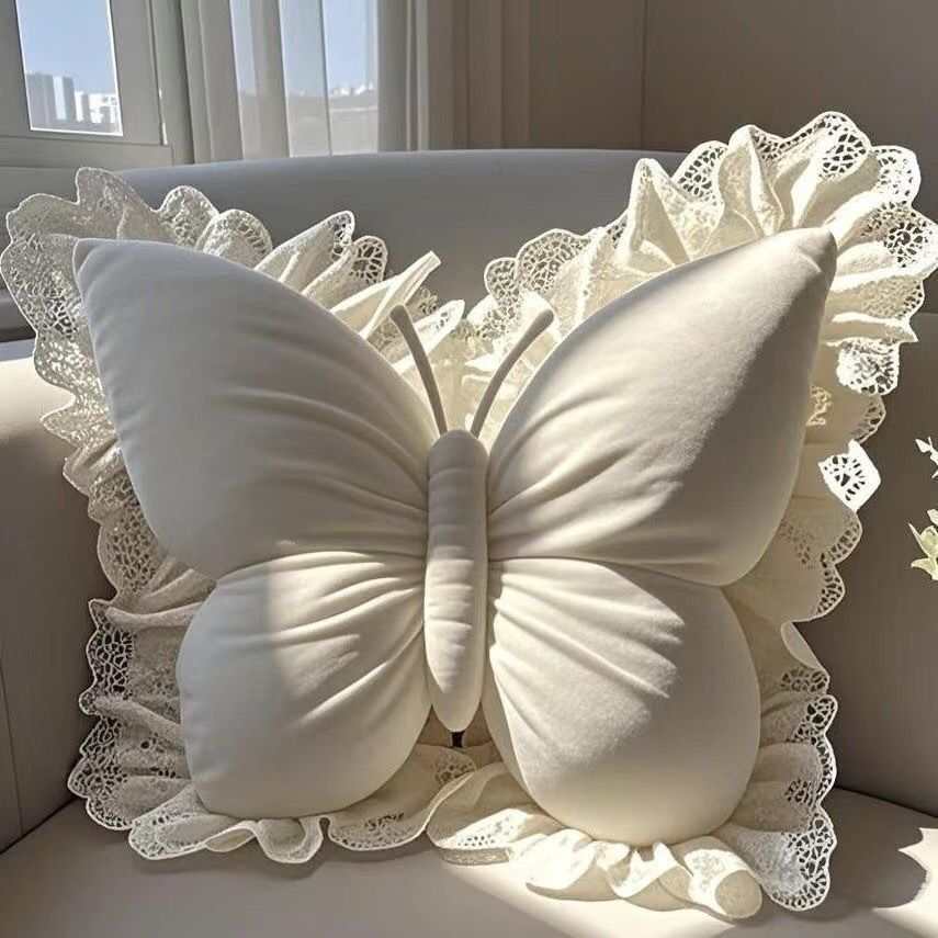 Butterfly Plush Throw Pillow 🦋✨
