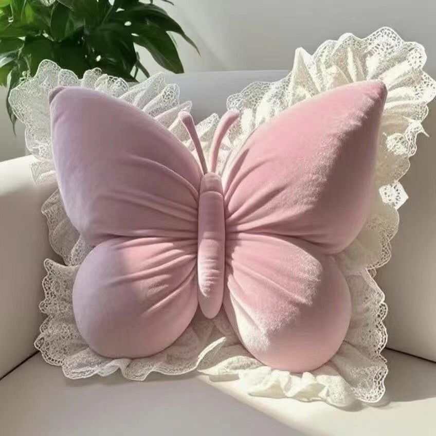 Butterfly Plush Throw Pillow 🦋✨